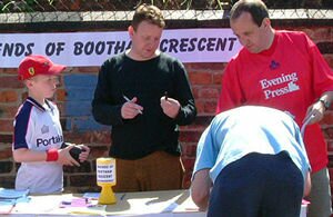 Friends of Bootham Crescent at York City's Open Day. Photo: Carol